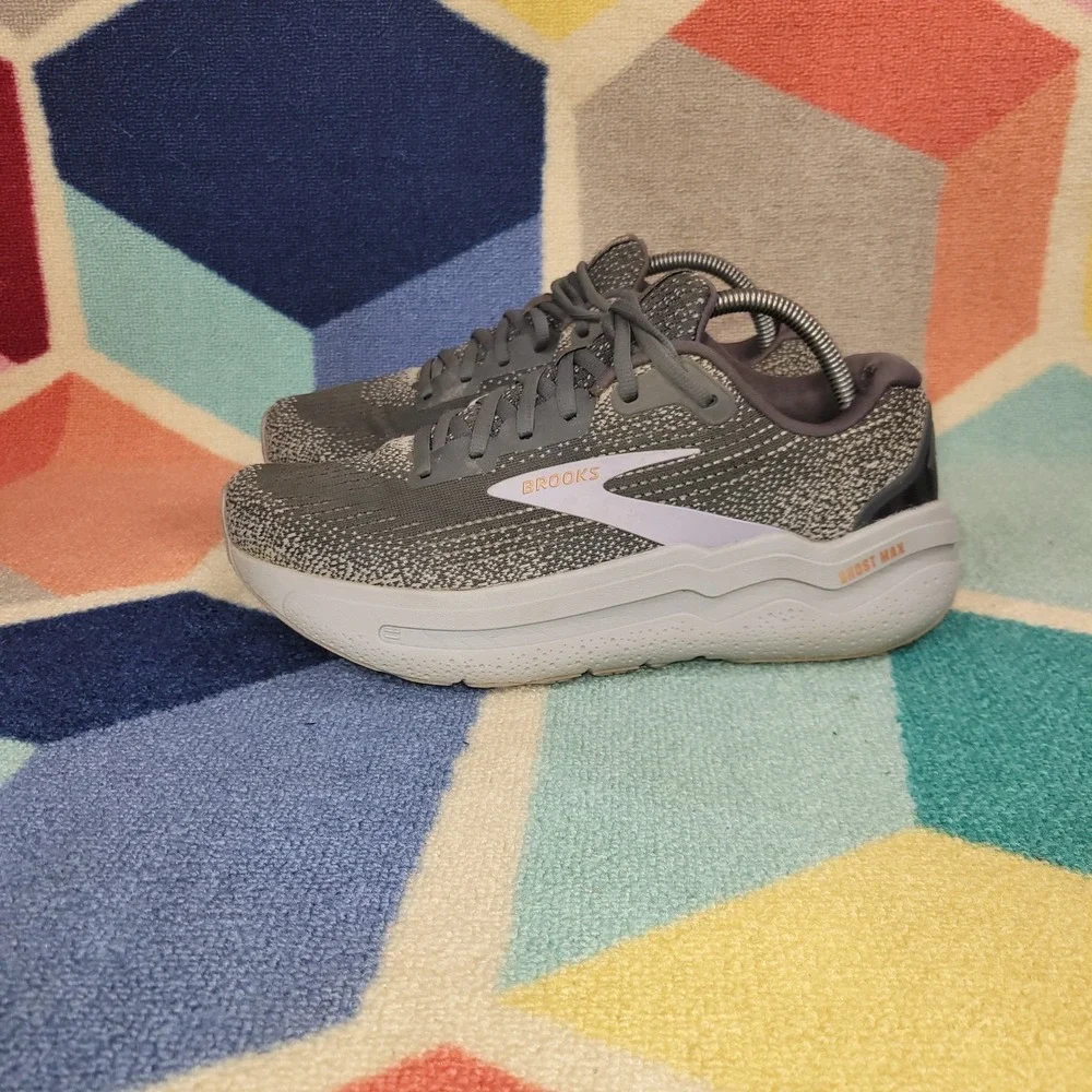Brooks Ghost Max 2 Running Shoes Womens Grey Lavender‎ Performance Sneakers